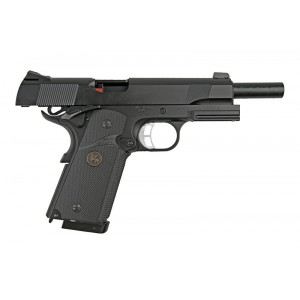 KJ Works Модель пистолета Colt M1911 MEU, CO2, черный, металл (КР07)